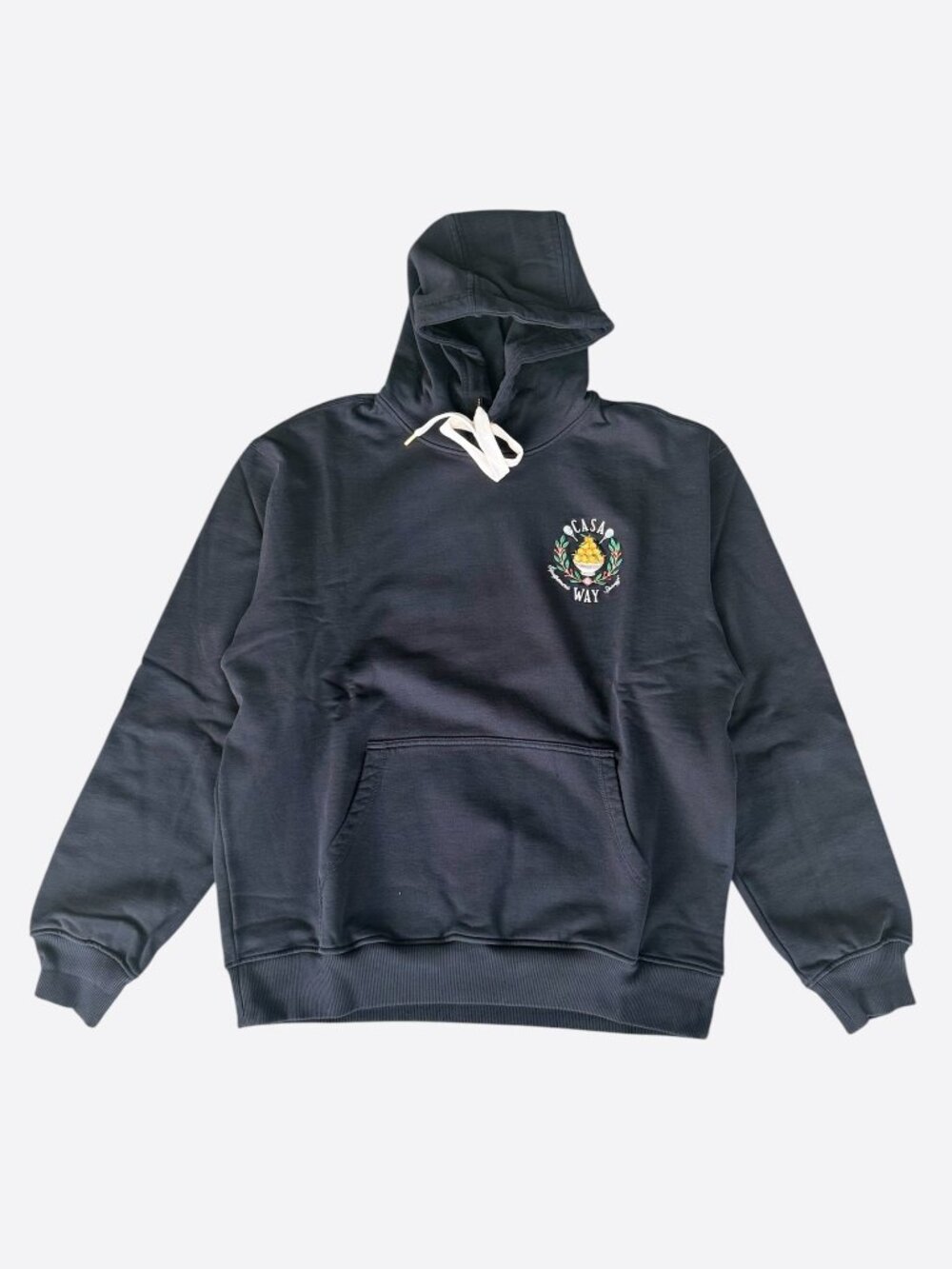 Casablanca Black Casa Way Embroidered Logo Hoodie